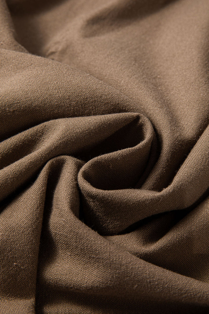 Desert Palm Baumwoll Leinen Weitbein Hose Für Frauen