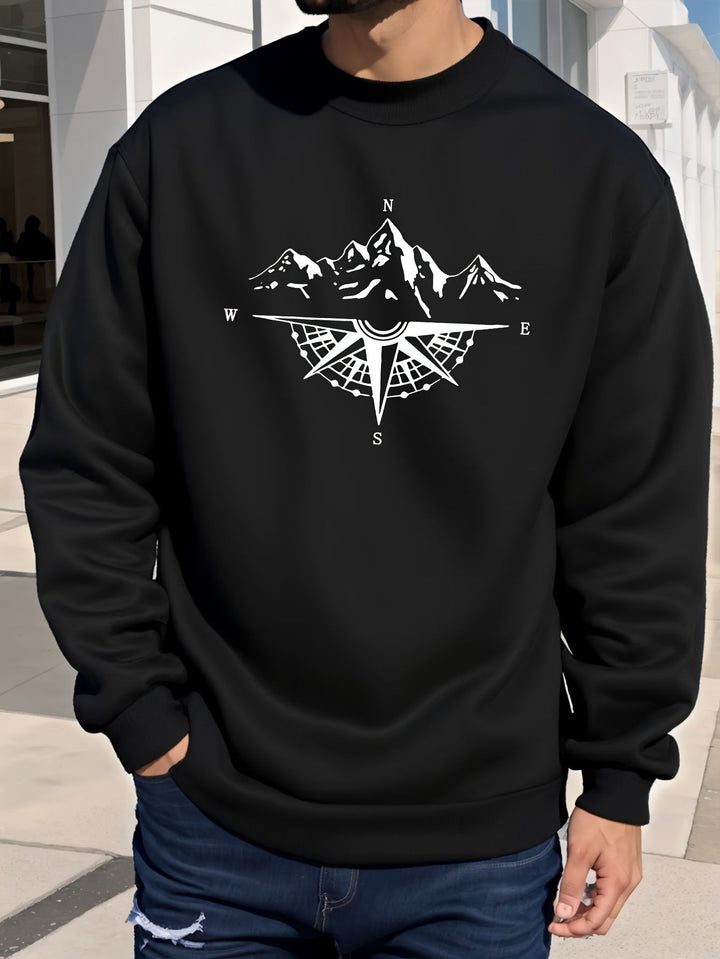 Lässiger warmer Baumwolle Fleece Sweatshirt für Männer | Perfekt für den Alltag