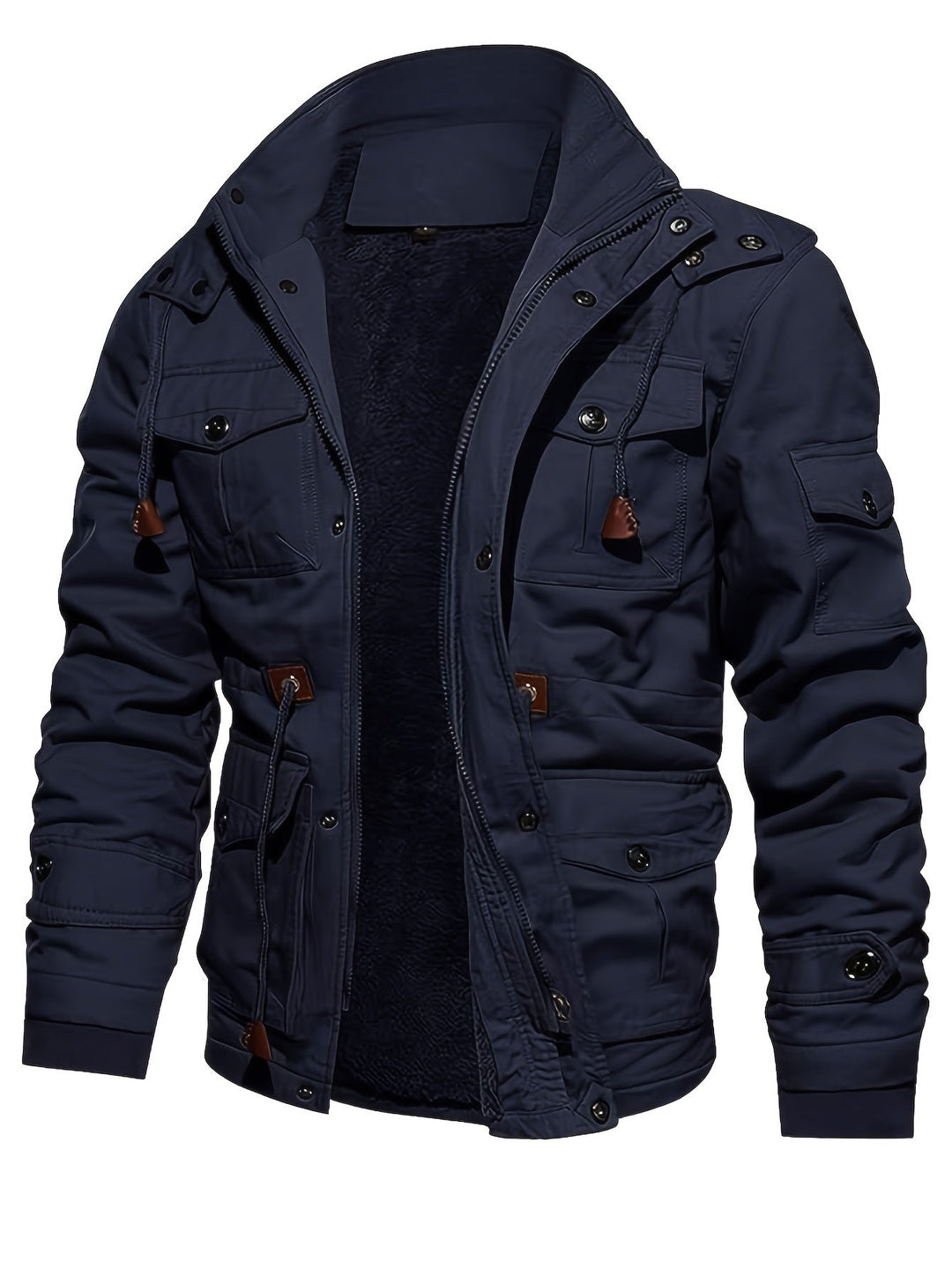 Veste cargo à capuche en polaire chaude tactique pour hommes | Parfaite pour les activités de plein air