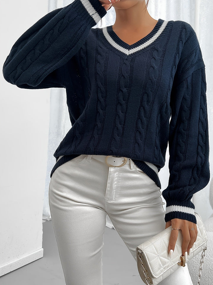 Carissa - pull en maille torsadée avec câble pour femmes