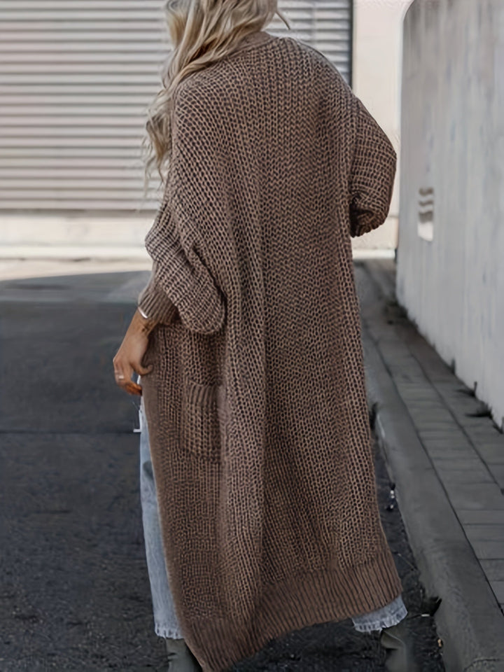 Lässiger Strickcardigan aus Wolle mit Taschen für Damen | Perfekt für den Alltag