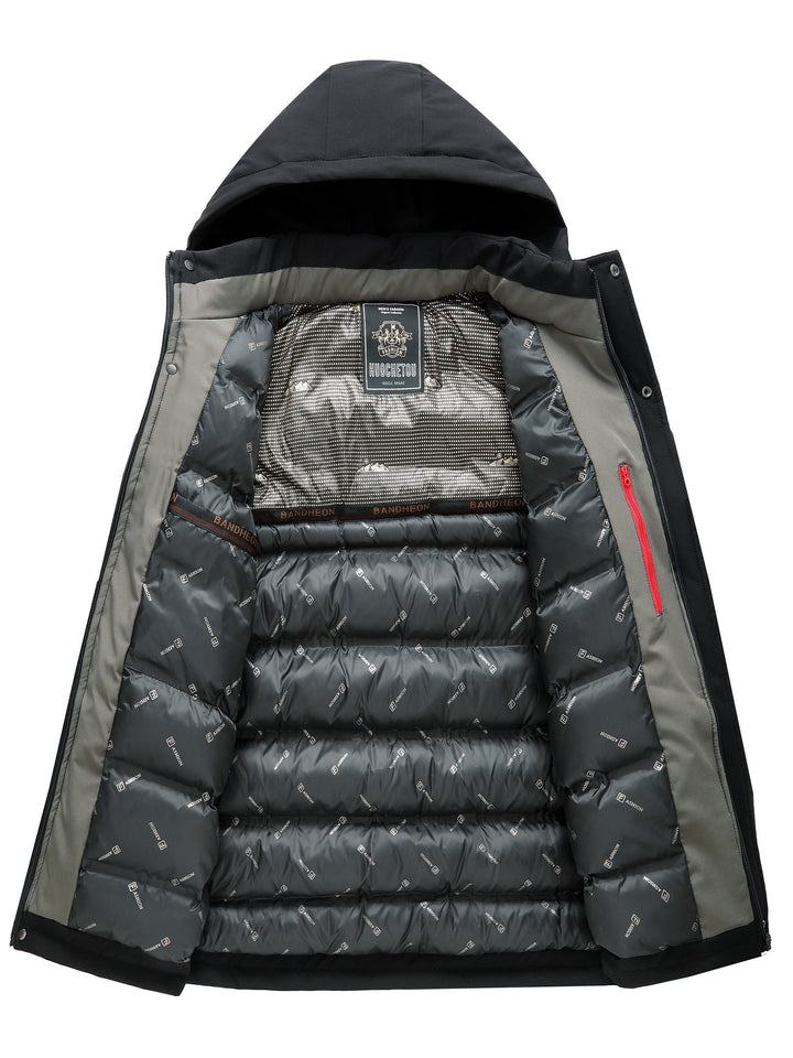 Veste thermique décontractée avec capuche amovible Veste d'hiver pour hommes | Parfaite pour les activités de plein air
