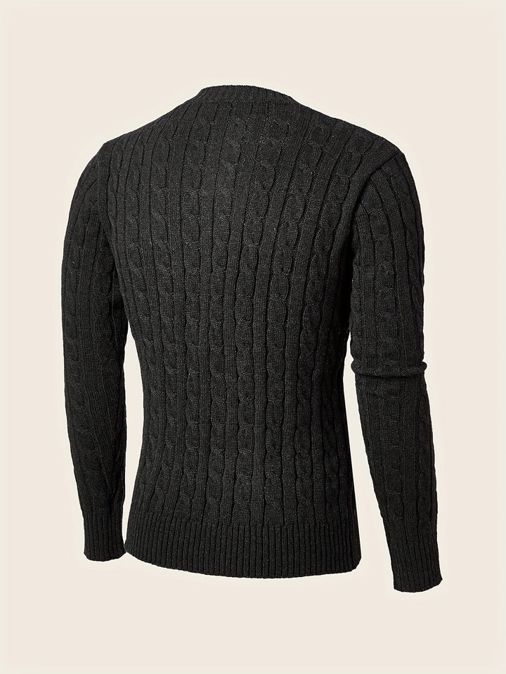 Hiram - Pull décontracté pour homme avec boutons