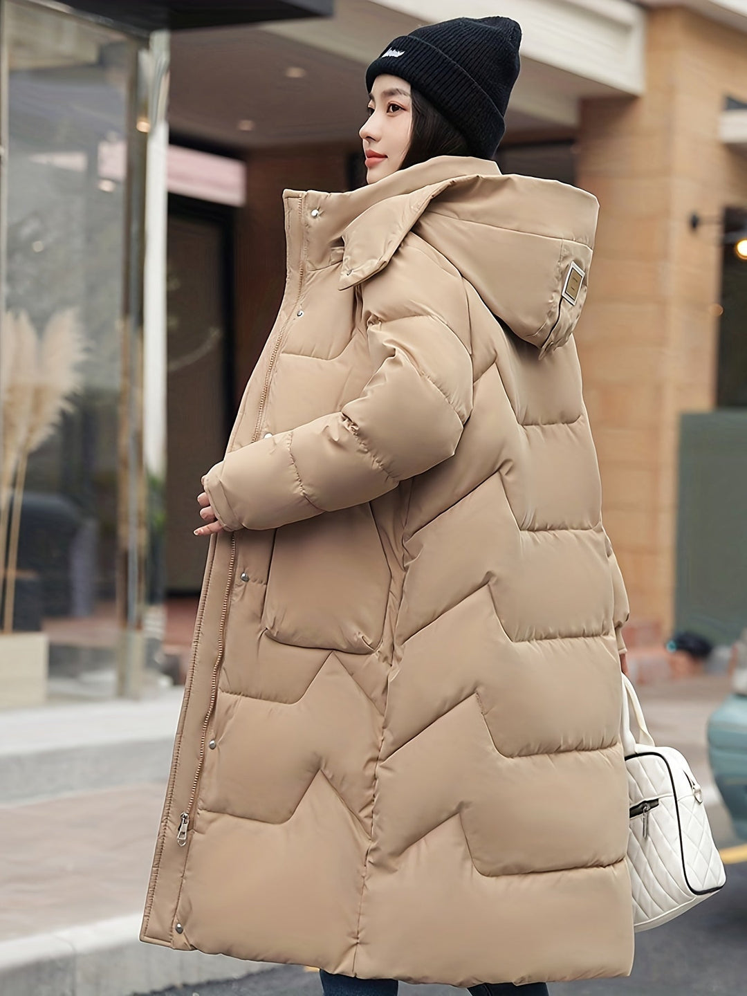 Stilvolle Warme Fleece Parka Winterjacke mit Kapuze für Frauen | Perfekt für Winteraktitäten