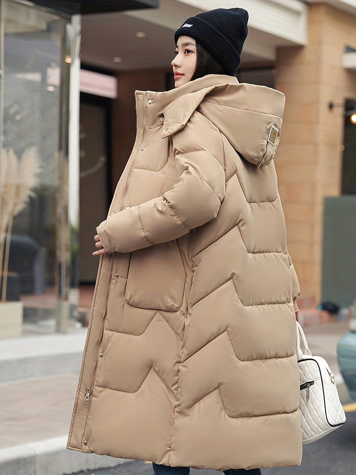 Stilvolle Warme Fleece Parka Winterjacke mit Kapuze für Frauen | Perfekt für Winteraktitäten