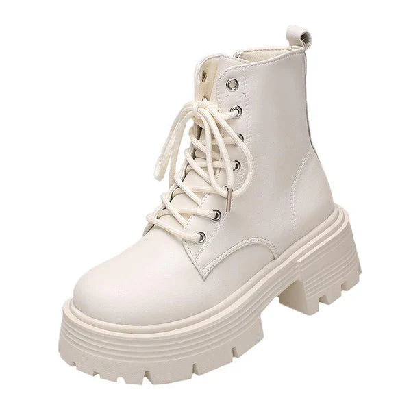 Casual Plateau Stiefeletten aus veganem Leder für Damen | Perfekt für Casual Tage