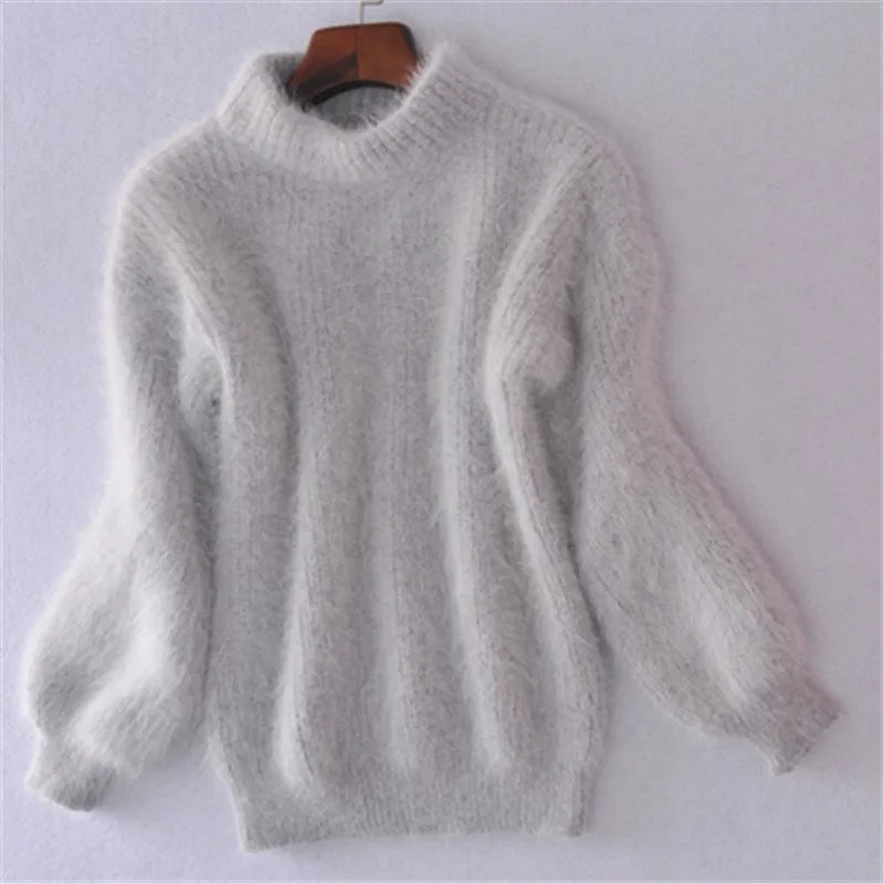 Lena - Pull à col roulé en mohair