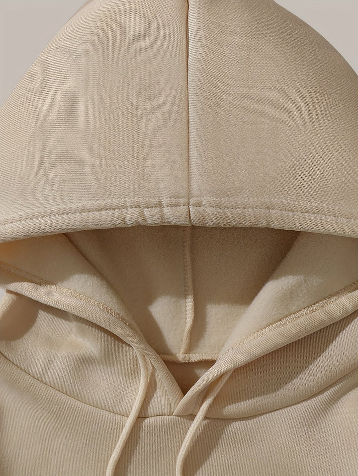 Lässiger Fleece Pullover Hoodie mit Vintage Backprint für Damen | Perfekt für Lässige Tage