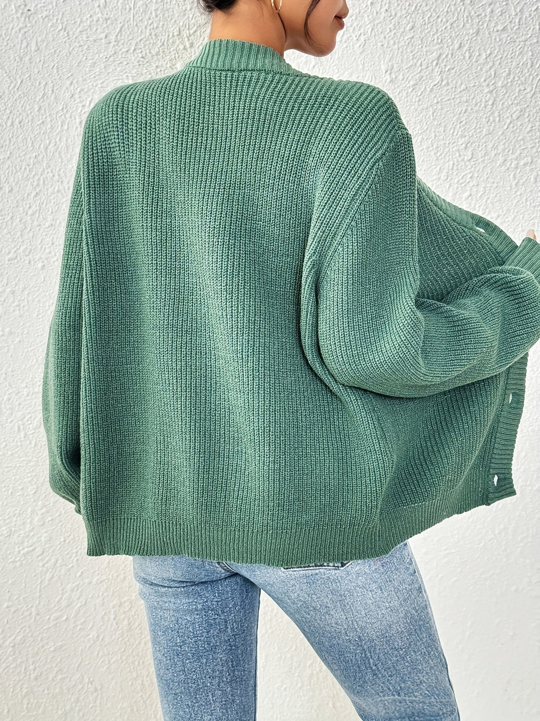 Lässiger warmer Baumwolle Strickcardigan für Damen | Perfekt für lässige Tage