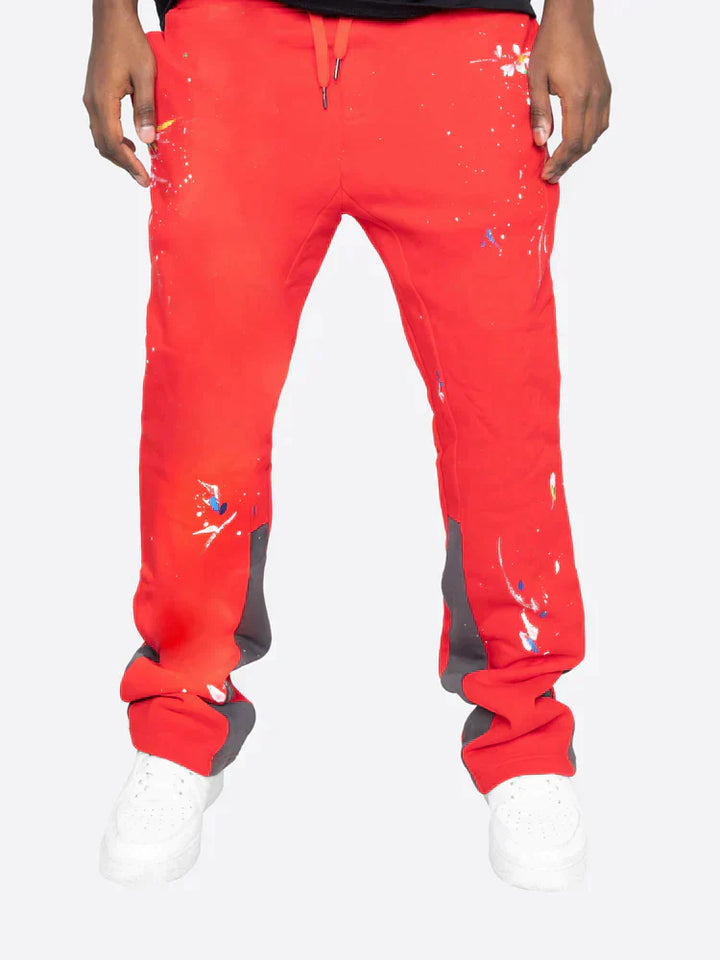 Farbspritzer Flare Sweatpants für entspannte Tage