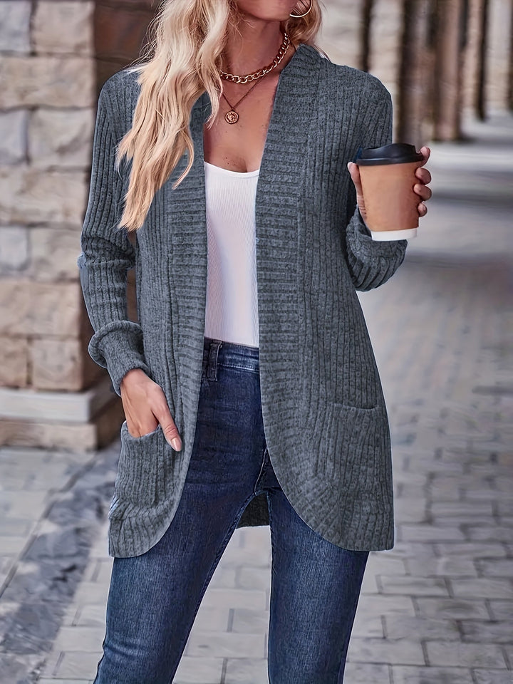 Lässiger warmer Fleece-Strickwaren-Cardigan für Damen | Perfekt für lässige Tage