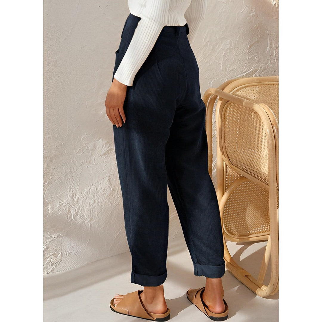 JANA - Pantalon en velours côtelé à la mode