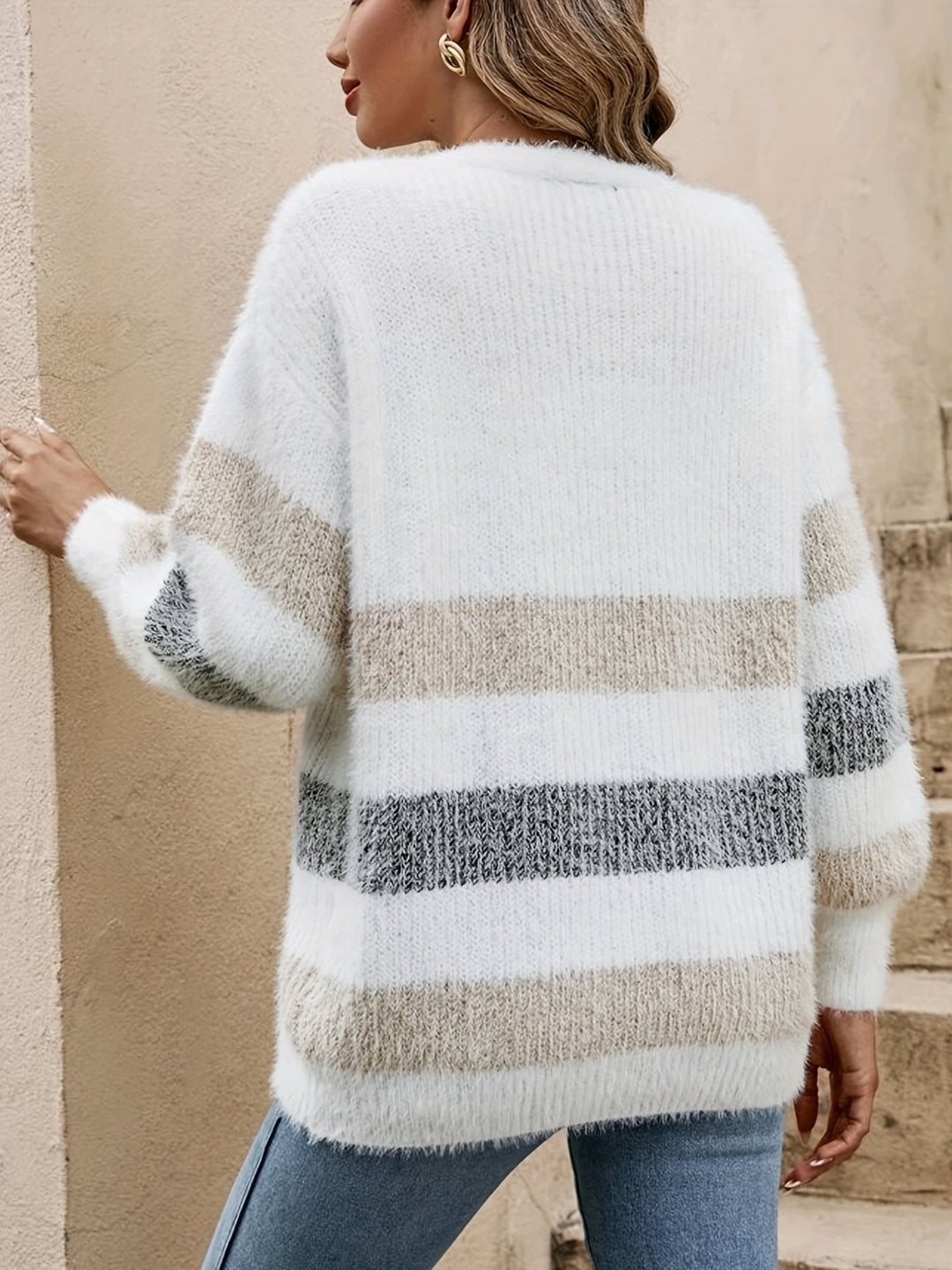 Eleganter Wollstrickwaren-Cardigan für Damen | Perfekt für den Alltag