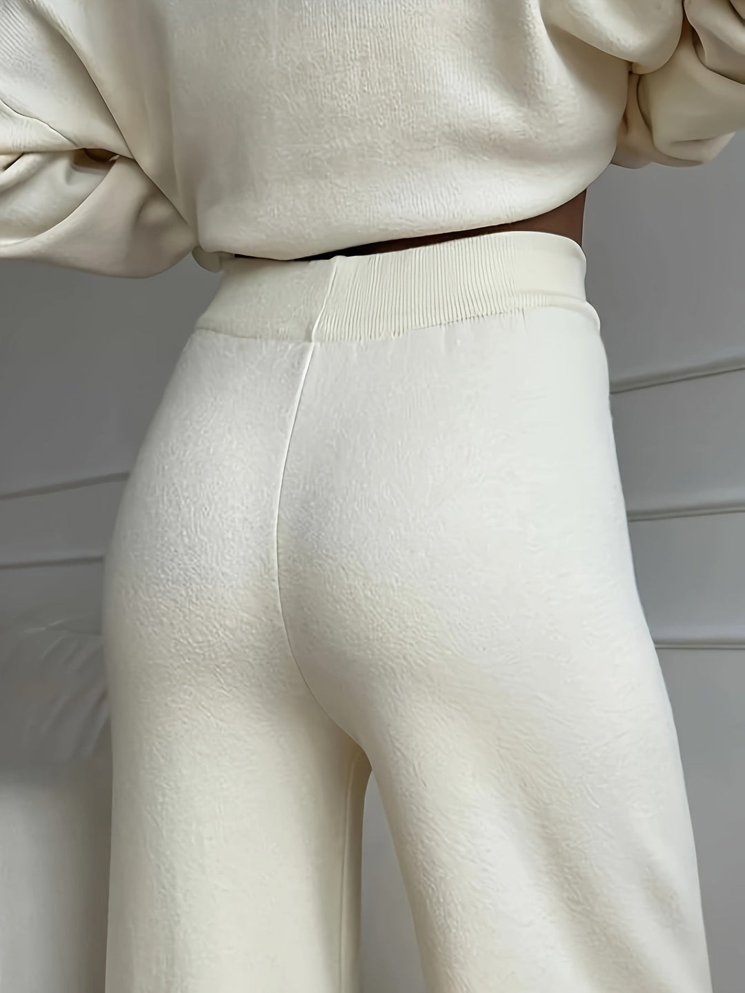 Ensemble décontracté pull uni et tricoté pour femmes | Parfait pour les vêtements de loisirs