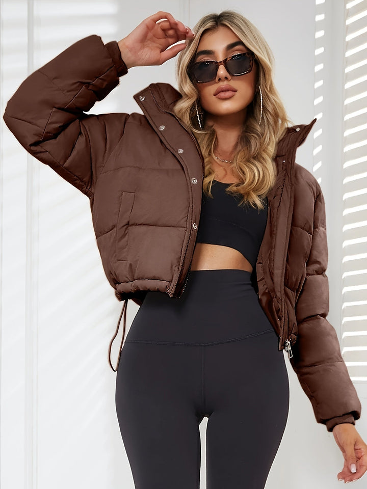 Giacca invernale corta calda alla moda per donna | Perfetta per l'inverno
