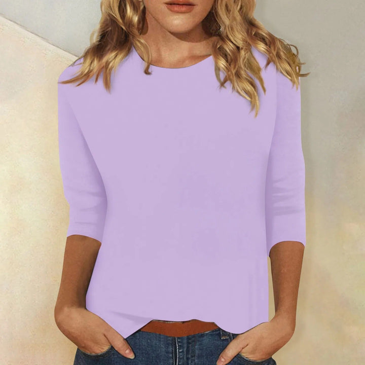 DARIELA | T-shirt à manches longues pour femmes avec col rond