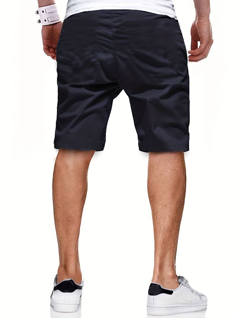 Shorts de loisirs pour hommes – Shorts d'été confortables avec cordon de serrage et poches pour le quotidien et le sport