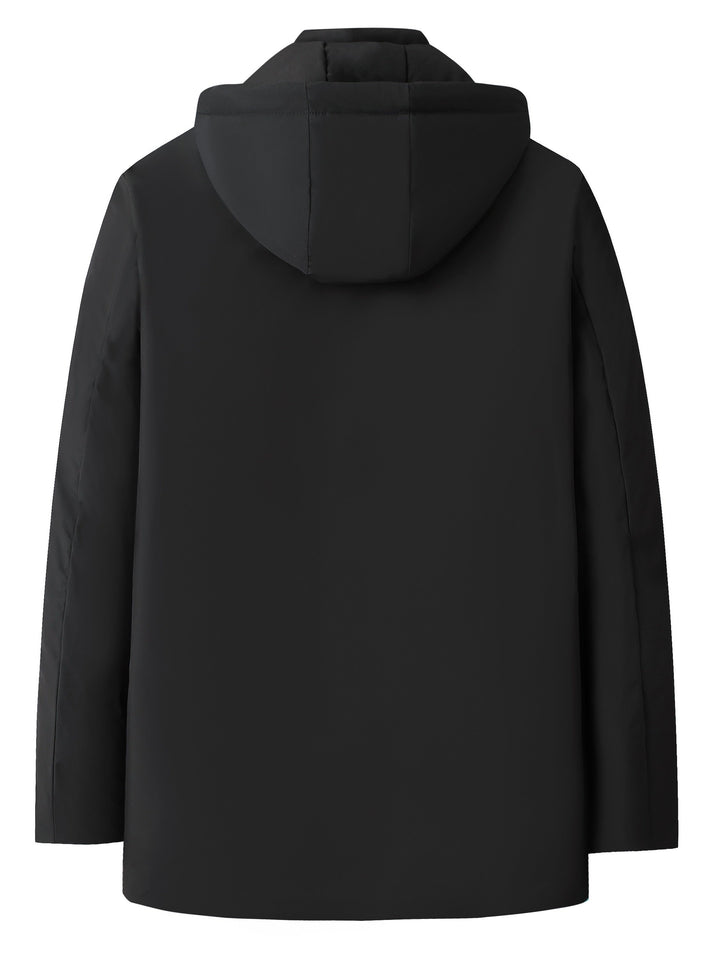 Mose - Manteau d'hiver matelassé pour hommes avec capuche - Veste chaude avec fermeture éclair et poches