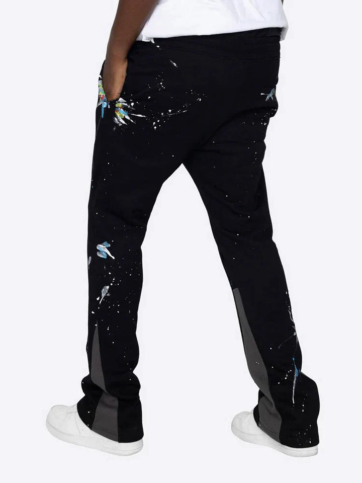Farbspritzer Flare Sweatpants für entspannte Tage