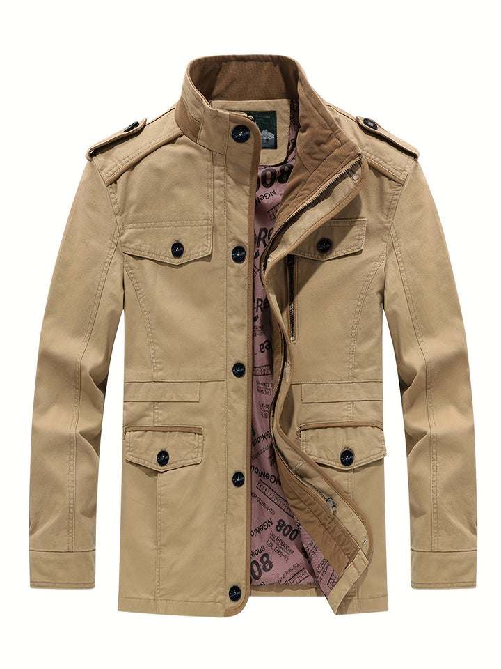 Giacca invernale imbottita con cerniera completa casual e calda per uomo | Perfetta per attività all'aperto