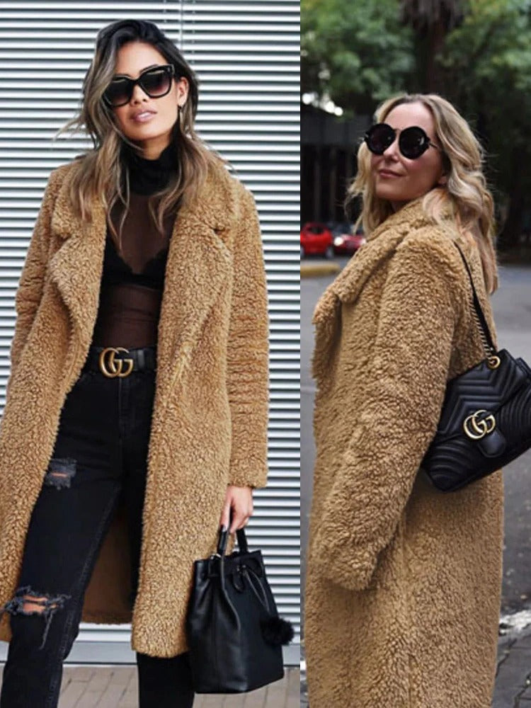 Madelon manteau teddy avec poche cachée