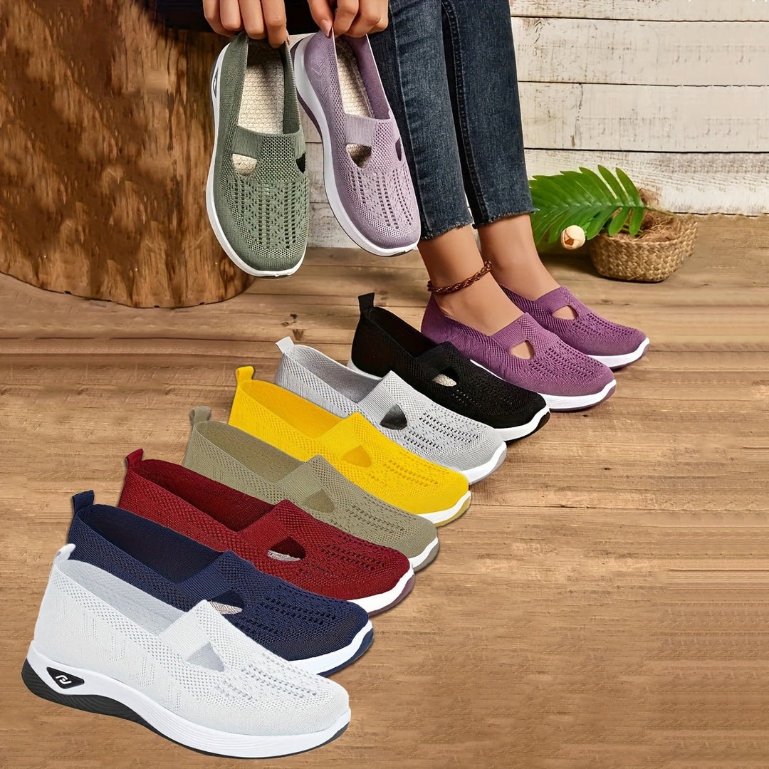 Stylish Lightweight Knit Cut-Out Sneakers for Women | Perfect for casual days