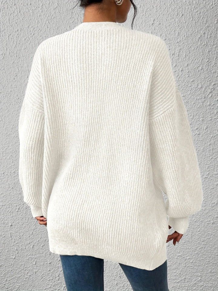 Eleganter warmer Baumwollstrickwaren-Cardigan für Damen | Ideal für den Winter