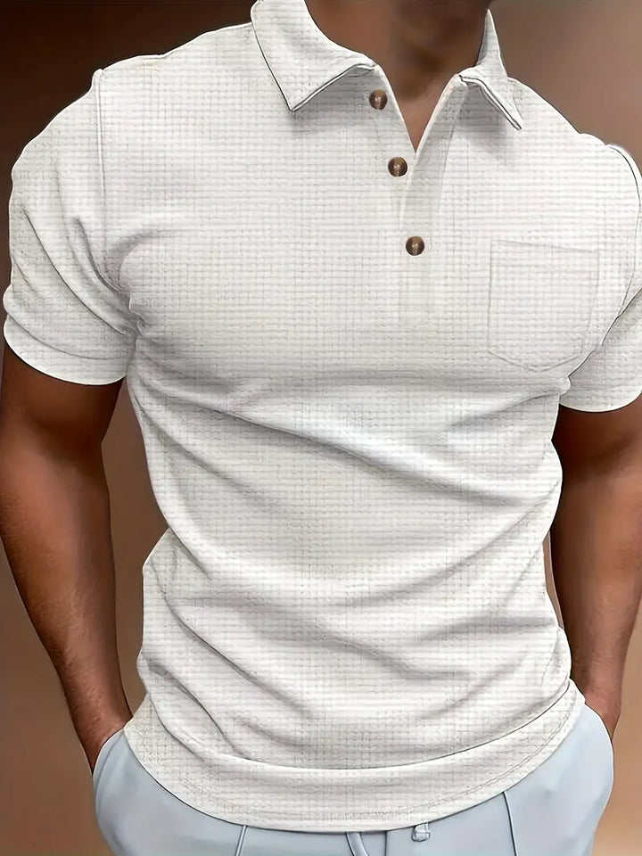 Polo pour homme avec patte de boutonnage – Chemise décontractée slim fit au style business casual moderne