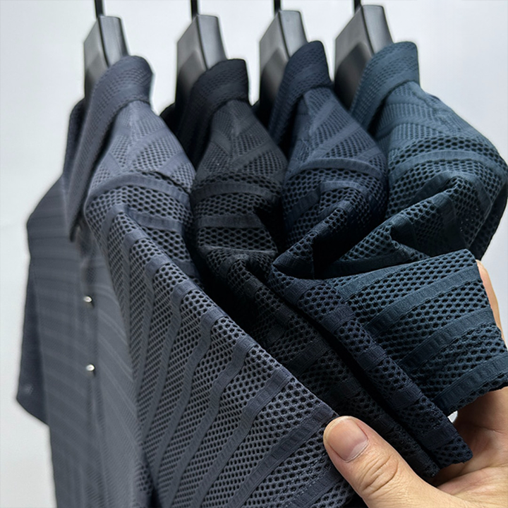 Atmungsaktives Herren Poloshirt mit feinem Streifenmuster – Sommer Polo für Alltag & Business