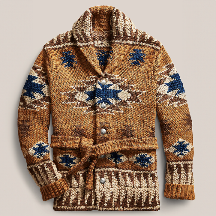 Pull chaud en laine jacquard