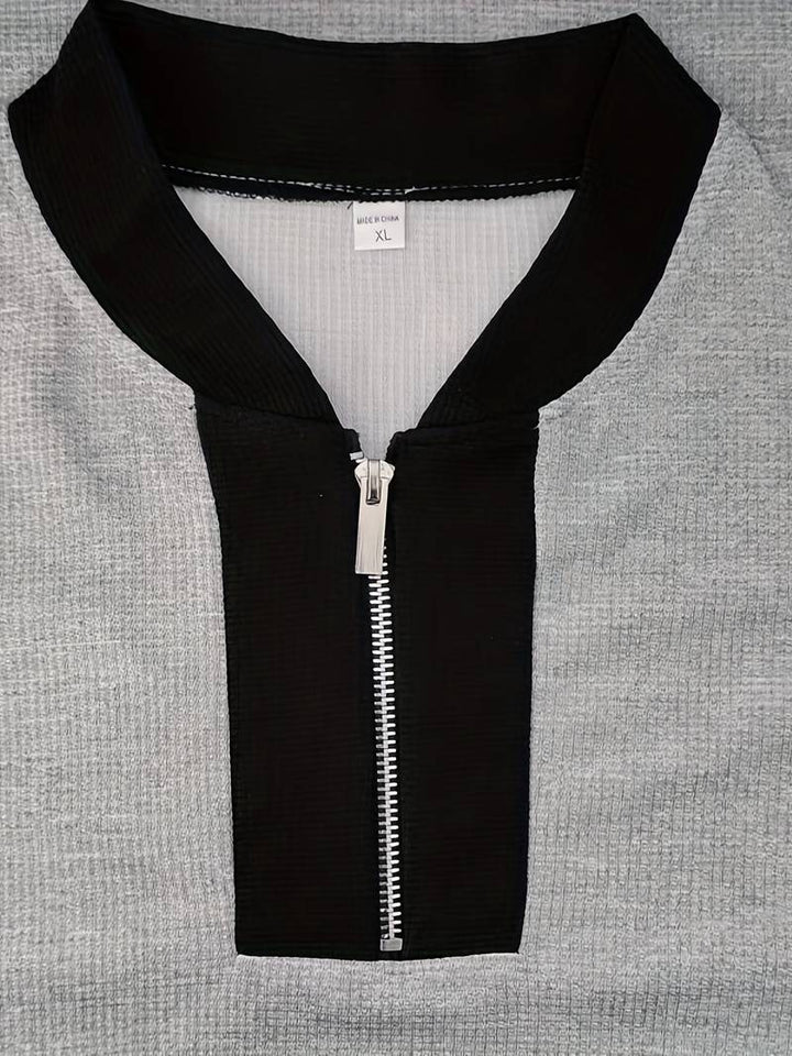 Ensemble pour homme en deux pièces – Ensemble de loisirs et survêtement d'entraînement à col montant à la mode