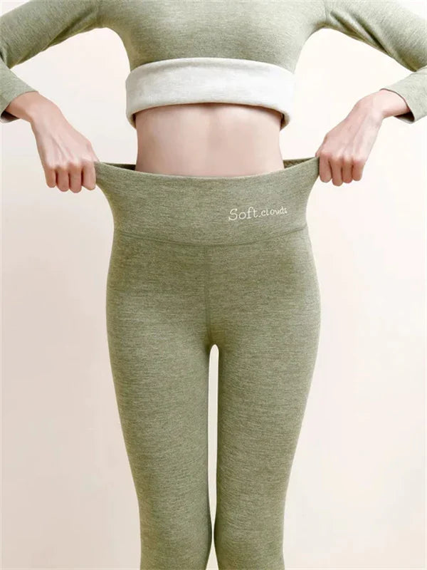 Adelina - Leggings thermiques avec doublure en polaire pour femmes