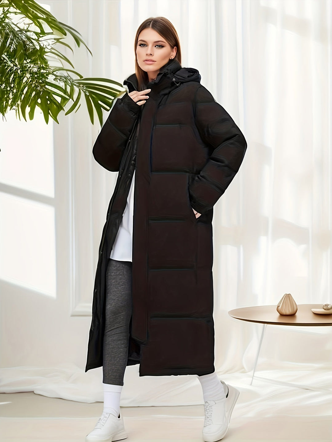 Parka long d'hiver stylé en duvet pour femmes | Parfait pour les activités de plein air