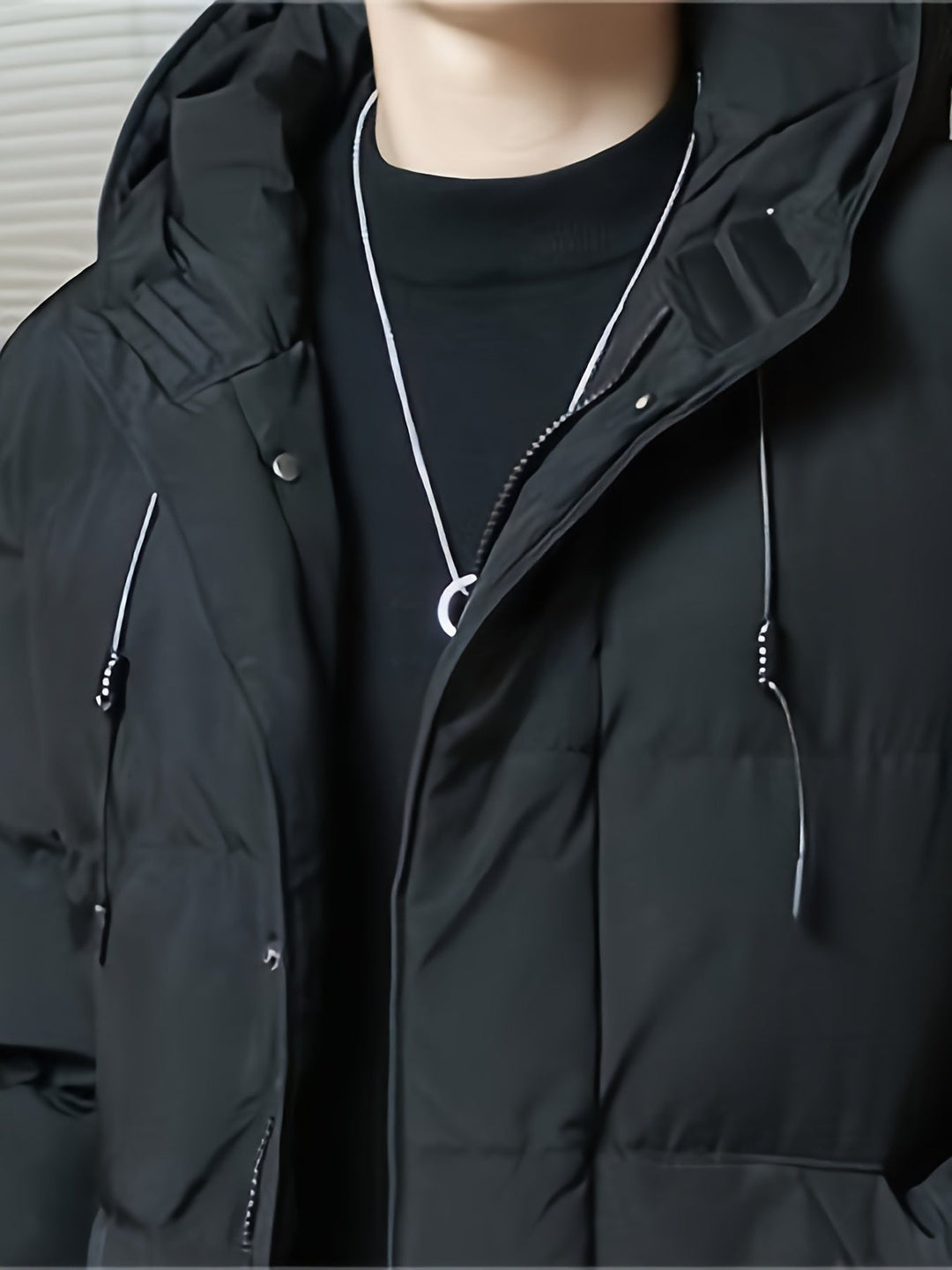 Manteau d'hiver long pour homme avec capuche – Parka coupe-vent, doublée pour les jours froids