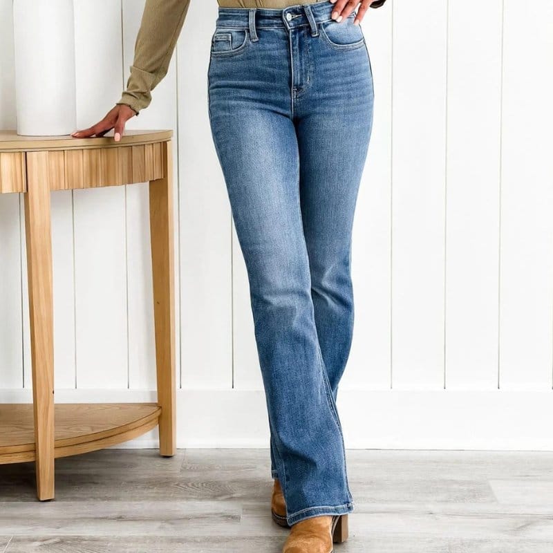 Dailyn - jean denim à jambe large élastique