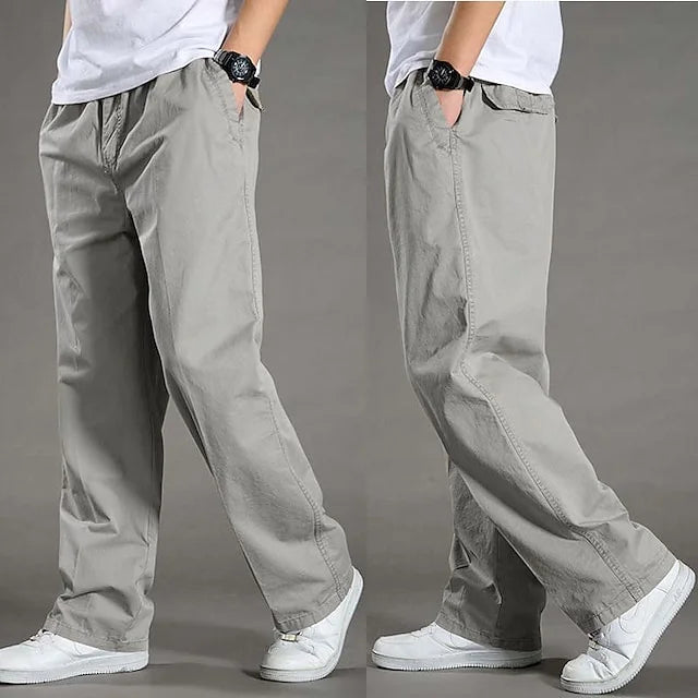Conrad - Pantalon cargo homme droit à taille élastique