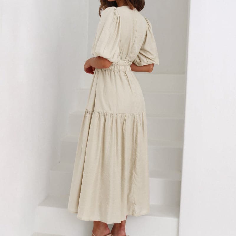 Robe Midi Élégante – Charme Discret et Raffinement Intemporel