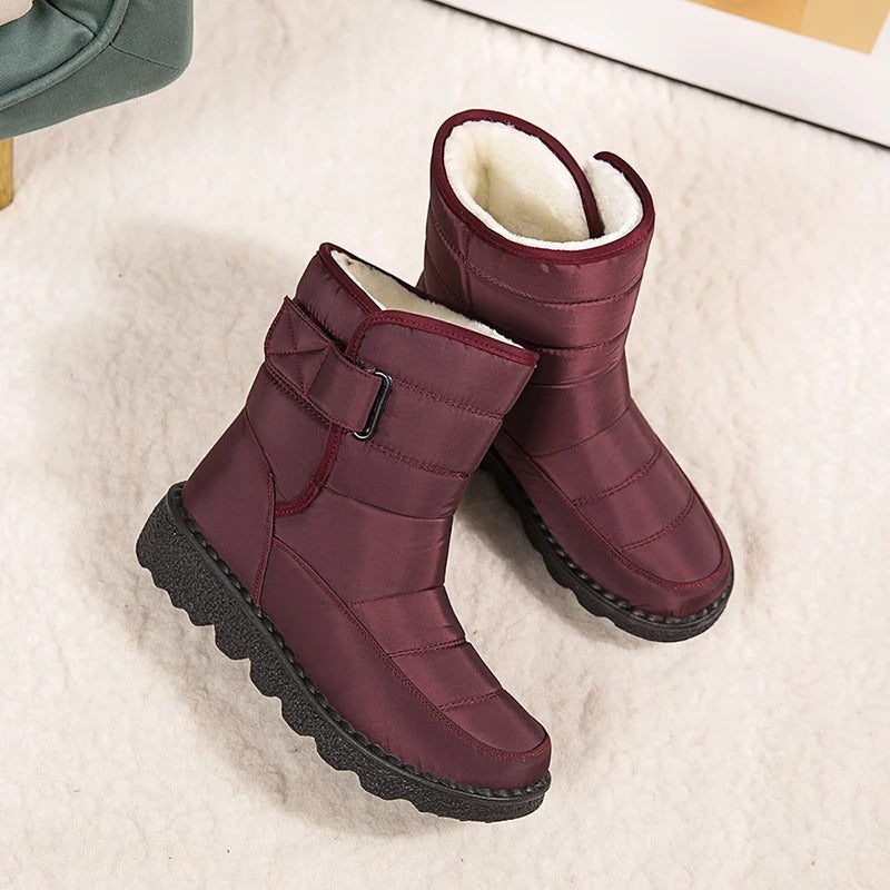 Bottes d'hiver en peluche épaisse