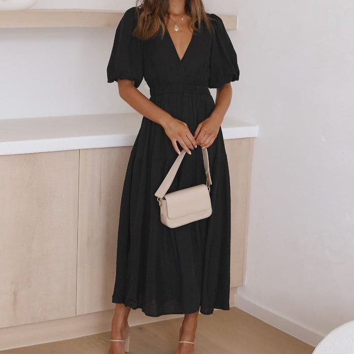 Robe Midi Élégante – Charme Discret et Raffinement Intemporel