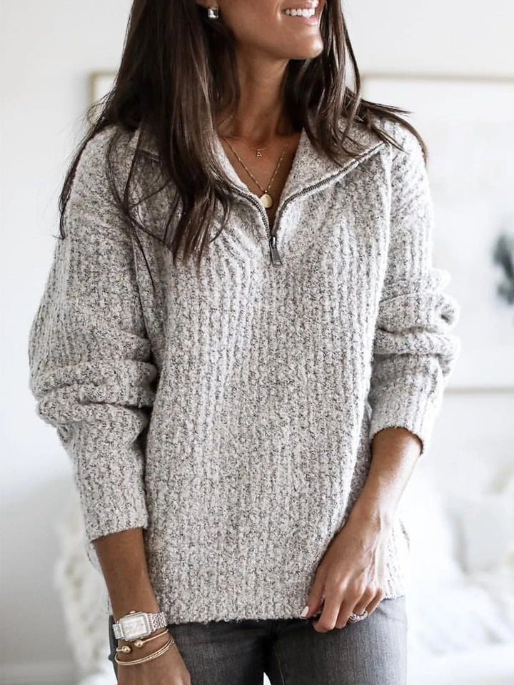 Maglione a collo alto con cerniera
