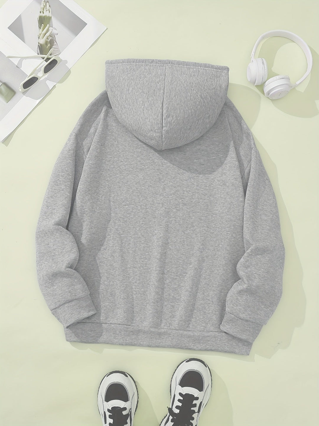 Lässiger Fleece Pullover Hoodie mit Vintage Backprint für Damen | Perfekt für Lässige Tage