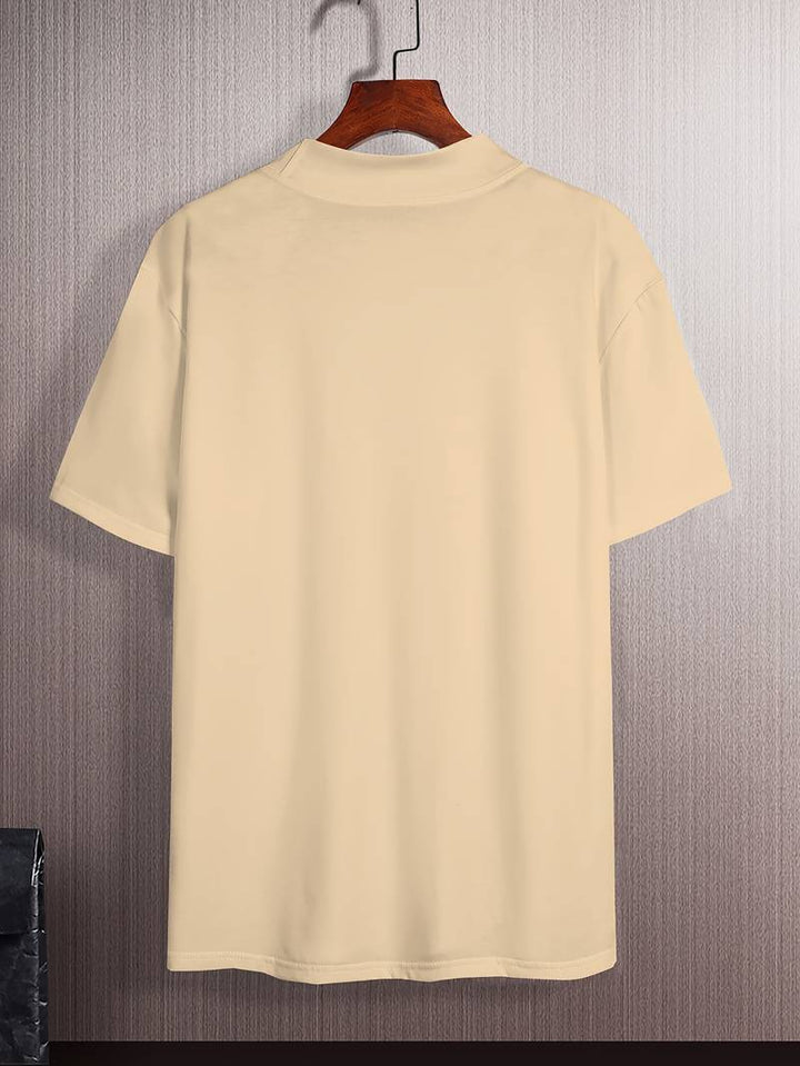 T-shirt à col roulé pour homme à manches courtes – Haut ajusté pour affaires, loisirs et looks superposés
