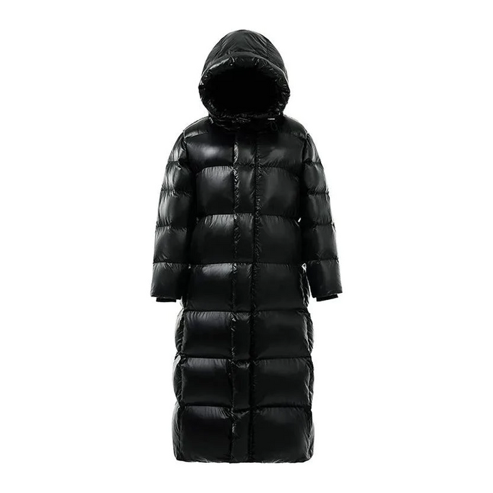 Parka invernale lungo nero casual da donna | Ideale per l'inverno
