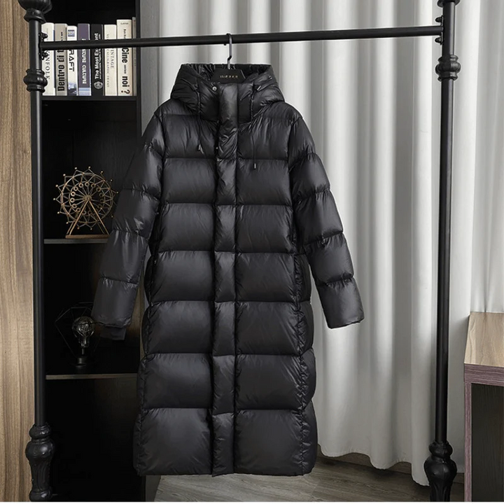 Parka invernale lungo nero casual da donna | Ideale per l'inverno