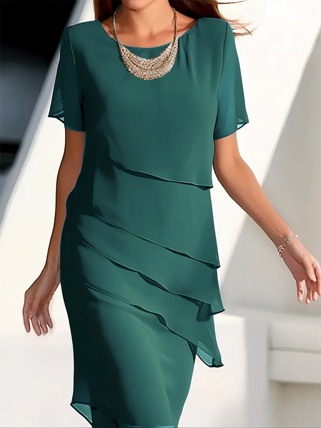 Kalliope - Robe d'été en chiffon - Bohème - Confortable - Pour diverses occasions pour femmes