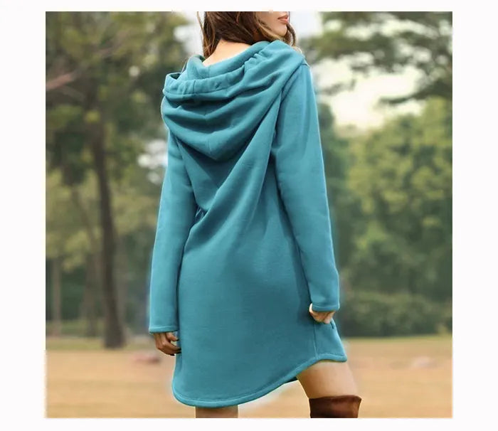 Parisa - Robe sweat-shirt douillette avec capuche pour femmes