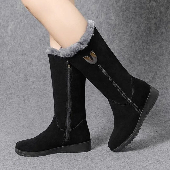 Elegante Flacke Overknee Stiefel mit Reißverschluss für Damen | Perfekt für den Alltag