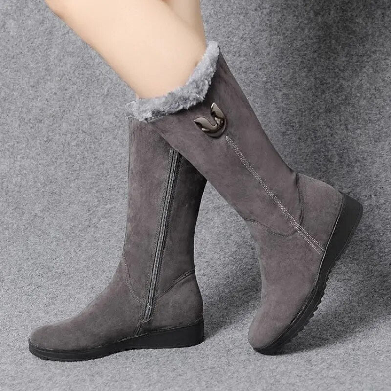 Elegante Flacke Overknee Stiefel mit Reißverschluss für Damen | Perfekt für den Alltag