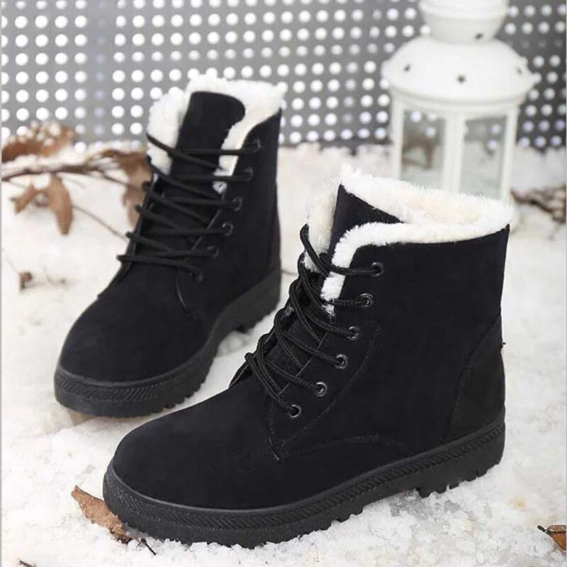 Bottes de neige décontractées antidérapantes avec laine pour femmes | Parfait pour les activités de plein air