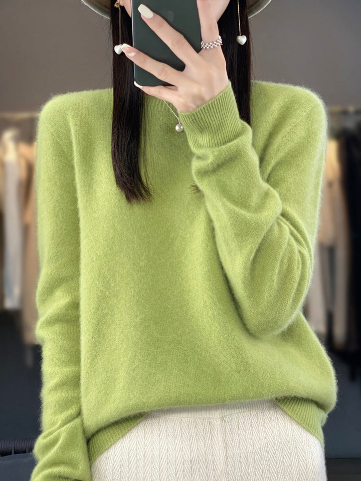 Brenna - lässiger Strickpullover mit O-Ausschnitt